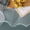 Renda Plissada de Organza Preta e Branca de Camada Única com Babados de 14cm de Largura para Roupas, Saias e Roupas de Boneca DIY