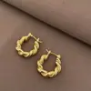 Diseño de Nicho, Versátil para el Día a Día Colección de Pendientes Sencillos Chapados en Oro Real, Pendientes de Lujo Accesible de Gama Alta, Modernos y Personalizados