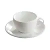 Taza de Cerámica Blanca Pura para Café Grabada Sawada 320ml Espresso Italiano Arte Latte Boca Ancha Set Latte Cappuccino