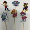 Palitos de Dente de Papel Grosso Dupla Face, Decorações de Bolo de Aniversário, Toppers para Cupcakes, Pacote com 24