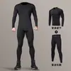 Traje de Running Otoño Invierno para Hombre Ropa Casual de Secado Rápido Ropa Deportiva Térmica Elástica Alta Entrenamiento Malla Base Ajustada Entrenamiento Fitness