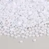 1000 Pérolas Semi-Redondas com Fundo Plano Pérolas de Imitação ABS Acessórios para Joias Nail Art Roupas DIY com Pérolas