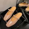 En stock ~ Sandalias francesas Zapatos de mujer para uso exterior Primavera y verano 2025 Nuevas pantuflas Mary Jane de un solo pedal