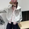 Chaqueta corta con capucha de estilo coreano para niña de otoño, nueva colección de otoño 2026, chaqueta elegante y versátil de corte holgado para niños mayores