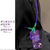 Cordão de Lanyard para Celular Monstro Adequado para Capa de Celular Apple 15 Huawei Mate60 Suporte Duplo Transparente 17Promax