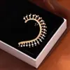Brincos All-In-One Populares Europeus e Americanos, Presilhas para Cartilagem da Orelha, Rebites Florais Personalizados Luxuosos, Ganchos de Orelha em Forma de Cobra, Brincos de Alta Qualidade