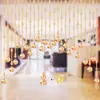 Cortina de Contas de Cristal com Arco em Forma de Cabaça para Divisória de Entrada, Instalação Sem Furos, Adequada para Quarto e Banheiro, Cortina Feng Shui Porta a Porta
