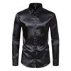 Código europeo transfronterizo comercio exterior Amazon tendencia moda masculina satín discoteca manga larga camisa