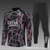 Nuevas Camisetas de Jugador Real Madrid y Barcelona con Media Cremallera para Adultos 2526, Conjunto de Uniforme de Entrenamiento del París Arsenal Barcelona