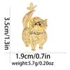 Nuevo Broche Doble de Gato Popular de Internet Europeo y Americano Lindo Pin de Animal para Combinar con Todo Abrigo Abrigo Decorativo en stock Venta al por mayor