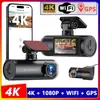 Gravador de Condução V22 4K de Alta Definição com Gravação Dupla GPS+Wifi com Gravação de Trajetória Dianteira e Traseira