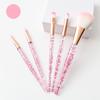 Venta directa de fábrica comercio exterior set de 7 brochas para maquillaje de ojos mango de cristal espiral unicornio polvo de cebolla brocha para sombras de ojos
