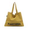 Bolsa de Lona Casual Versátil para o Dia a Dia de Marca Grande Feminina Bolsa de Ombro de Grande Capacidade Bolsa Tote de Mão Bolsa para Carregar Livros de Estudante