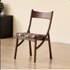 Cadeiras Vintage Criativas para a Sala de Estar, Cadeiras de Jantar de Madeira com Encosto, Cadeiras de Mesa de Hotel de Luxo Leve Estilo Antigo de Designer