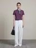 Top de punto de manga corta de cachemira Lyocell para mujer, casual y cómodo, adecuado para usar como prenda exterior o como capa base, top tipo camiseta suave y acogedor