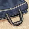 517 Bolsa Portátil Vertical para Arquivos de Escritório de Grande Capacidade com Padrão de Diamante, Camada Dupla, Zíper Duplo, Impressível na Superfície