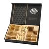 Productos exclusivos de Amazon juego de cubertería de acero inoxidable de 24 piezas 1010 cuatro piezas principales cuchillo, tenedor y cuchara juego de caja de regalo transfronteriza
