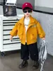 Jaqueta Alada Masculina para Primavera e Outono Estilo Coreano Jaqueta Casual Estilosa e Cool Infantil para Meninos Jovens Atacado