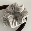 Scrunchie de Lã Tricotado Listrado Fair Isle Preguiçoso Retro Estilo Coreano Versátil Elegante Acessório de Cabelo para Coque