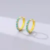 Pendientes Exquisitos de Ópalo Ins Estilo Coreano Plata de Ley 925 de Gama Alta Brazaletes de Oreja de Ópalo Fantasía Para Dormir Sin Quitarse Aro de Oreja Personalizado