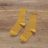 Vendas de fábrica outono novo meias femininas cor sólida meias empilhadas respirável absorventes de suor meias de cor sólida meias altas atacado