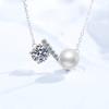 Collar de Plata Esterlina S925 Collar de Moissanita Perla Natural de Agua Dulce de Alta Calidad Combinable Colgante de Madera de Equilibrio para Mujer Venta al por Mayor