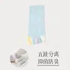 Calcetines de cinco dedos para mujer, estilo fino de verano, color caramelo, absorbentes de sudor, resistentes al olor, calcetines cortos para mujer, adecuados para primavera y otoño