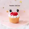 Jogar para jogar divertido sobremesa comida jogar simulação Natal cupcake resina sobremesa DIY caixa de música enfeites