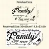 BR3842E "Familia" nota creativa en inglés flor pájaro autoadhesivos de pared dormitorio sala de estar pegatinas decorativas