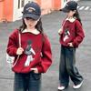 Sudadera para niña Traje de primavera y otoño Nuevo estilo Sudadera elegante para niña Moda infantil para niños grandes Top de principios de primavera Sudadera Sudadera estilo coreano