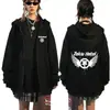 Moletom com Zíper e Estampa do Logo da Banda de Rock Alemã Tokyo Hotel Moda Masculina Casual Camisa Esportiva com Zíper