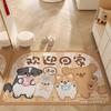 Capacho Fofo com Tema de Pet, Capacho Divertido e Personalizável para Casa, Tapete para Pés que Raspa Sujeira e é Resistente ao Desgaste