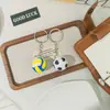 Chaveiro de Anel Único M49 Simulado Bola de Futebol Série Bola Chaveiro de Basquete Pequeno Pingente Boneca Presente de Evento Agora