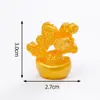 Lingote de Ano Novo para Atrair Riqueza, Boneco de Cavalo Dourado Pequeno, Acessórios Fofos de Decoração DIY, Pequenos Enfeites para Carro e Desktop