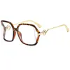 Monturas de Gafas Personalizadas de Metal Hueco de Estilo Europeo y Americano Transfronterizas, Multicolor, Estilo Ins, Ojo de Gato, Moda, Gafas Sin Graduación