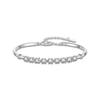 Pulsera de Plata Esterlina s925 con Diamantes Mossan para Mujer, Pulsera Sólida en Filas, Pulsera de Diamantes Ajustable, Joyería de Moda, Joyería de Primera al Mayoreo