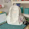 Mochila Estilo Floresta para Mulheres, Sensação de Alta Qualidade, Simples e Versátil, Adequada para Alunos do Ensino Médio, Mochila para Passeio no Campus e Estudo Estilo Ins