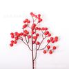 Simulação de Natal transfronteiriça 3 garfo Baga de Natal Americano pequeno fruto vermelho simulação garfo de frutas Holly acessórios fabricante de origem