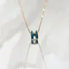 Elegante Collar de Acero Titanio con Letra H para Mujer, Lujo Ligero Nuevo Modelo 2026, Cadena para Clavícula, Cadena para el Cuello de Nicho, Accesorio de Moda de Gama Alta
