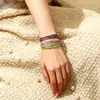 Pulseras de Colores Graduados para Pareja y Amistad, Mezcla y Combina, Superventas Transfronterizos, Pulseras Trenzadas de Hilo de Cera Impermeable de Taiwán