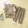 Conjunto de Ropa Interior Térmica para Niños, Pijama Térmico para Niños, Conjunto de Otoño para Niños Mayores, Ropa Térmica de Algodón para Capa Base de Niñas para Invierno