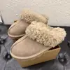 Henan Sangpo 2026 Outono/Inverno Novo Estilo Coreano Roupa Exterior Pantufas de Cabelo Cacheado Confortáveis Versáteis Solado Grosso Slip-on Pantufas para Pessoa Preguiçosa