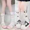 Calcetines Largos Lolita Miffy Conejo para Mujer, Calcetines de Pantorrilla de Muñeco Panda Lindo, Calcetines Largos JK de Orejas de Conejo Transpirables