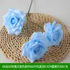 Flores Artificiales Flor Azul Materiales Boda Salón de Bodas Decoración del Hogar Rosas Artificiales Flores Falsas Flores de Plástico Venta al por Mayor