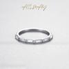 Anillo de plata s925 para mujer, estilo europeo y americano, con microescalones, diseño de nicho, con taladro cuadrado, pulsera apilada