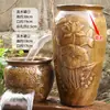 Fuente de Agua Tradicional de Cascada con Agua Circulante, Acuario Ecológico, Maceta de Cerámica para Paisajismo, Paisaje de Jardín, Estanque de Peces