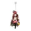 Guirlanda Decorativa de Natal Rattan Pendurado na Porta Decoração de Árvore de Natal Floco de Neve Janela Parede Pendurado Cena Arranjo de Atmosfera