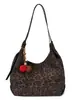 Bolso de axila de leopardo de gran capacidad para mujer, nuevo bolso de hombro de moda 2025, bolso tote casual retro simple para el día a día