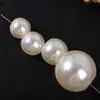 Perlas de Imitación de Agujero Grande de ABS 10-30 mm Agujero Recto Cuentas Sueltas Collar de Perlas Pulsera de Perlas Hecha a Mano Accesorios para Joyería DIY