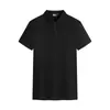 Camisa POLO para hombre, color liso, simple y elegante, con cuello camisero, camiseta de manga corta, adecuada para comercio exterior, top deportivo de talla grande